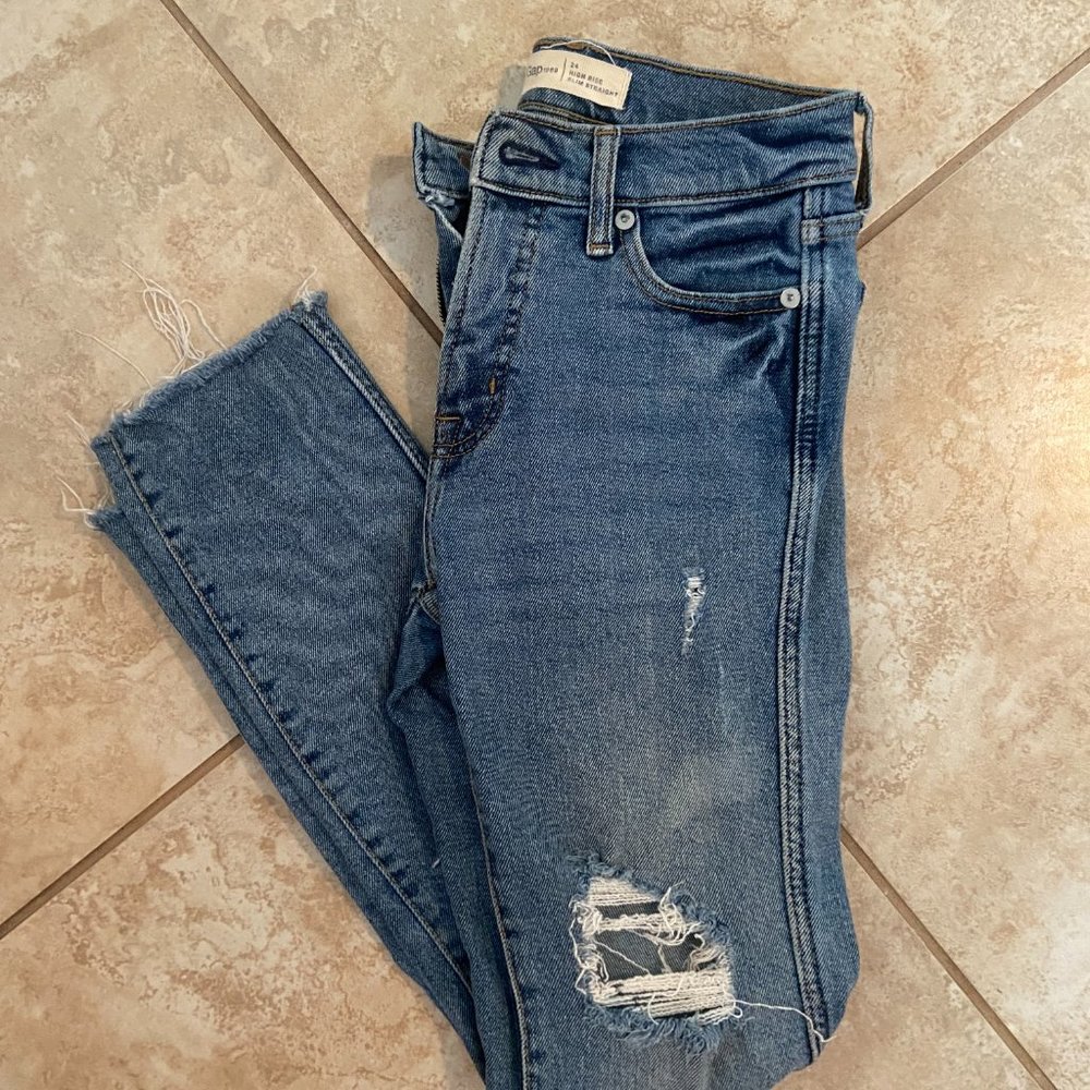 Gap Ripped Straight Jeans